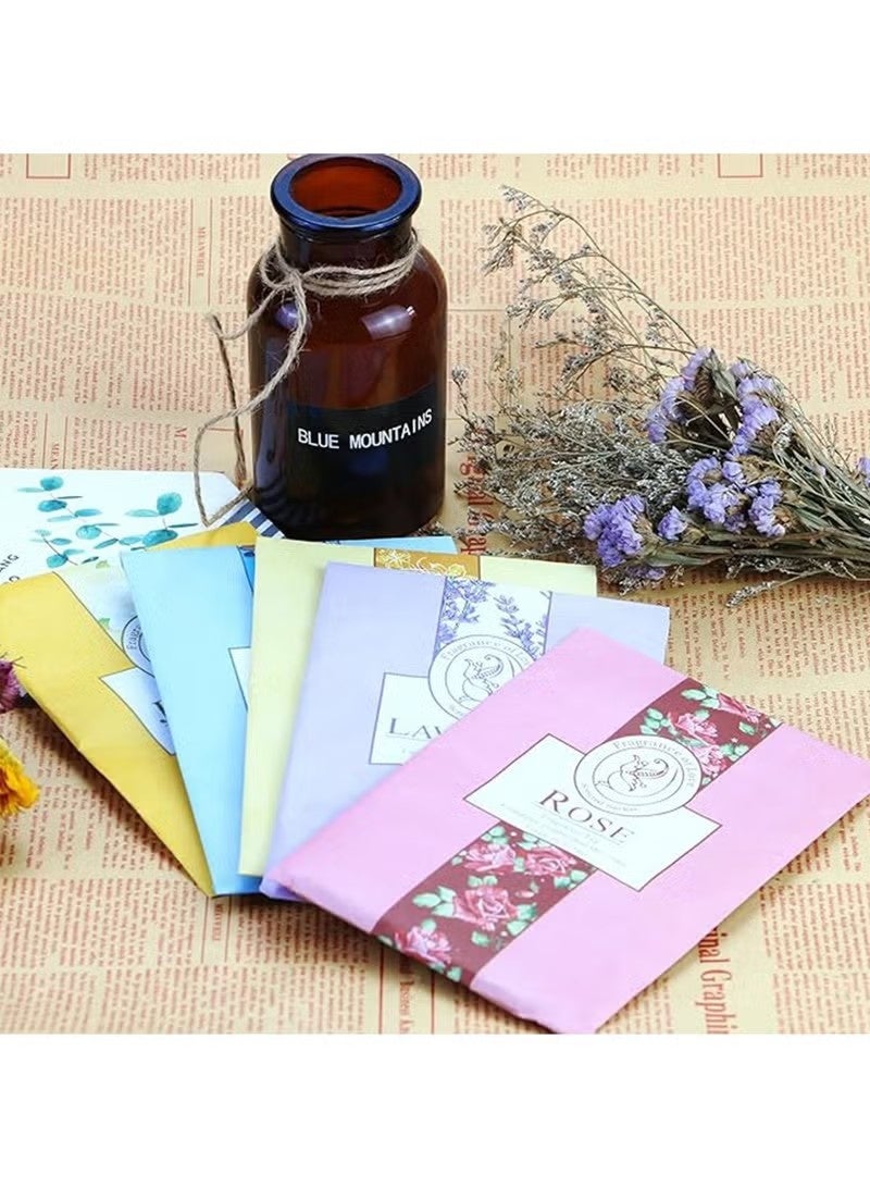 ١٥ عبوة من أكياس معطرة ومعطرة للجو مع خطاف للتعليق، أكياس برائحة طبيعية، معطر جو للخزانة، أكياس معطرة برائحة الزهور للأدراج والخزانة، معطر جو برائحة منعشة - Image 4